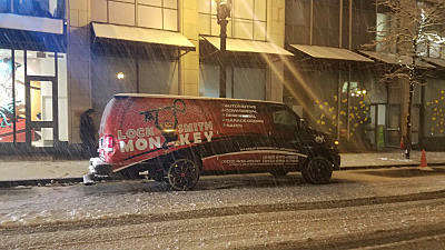 Locksmith service in the snow storm at the greater Portland